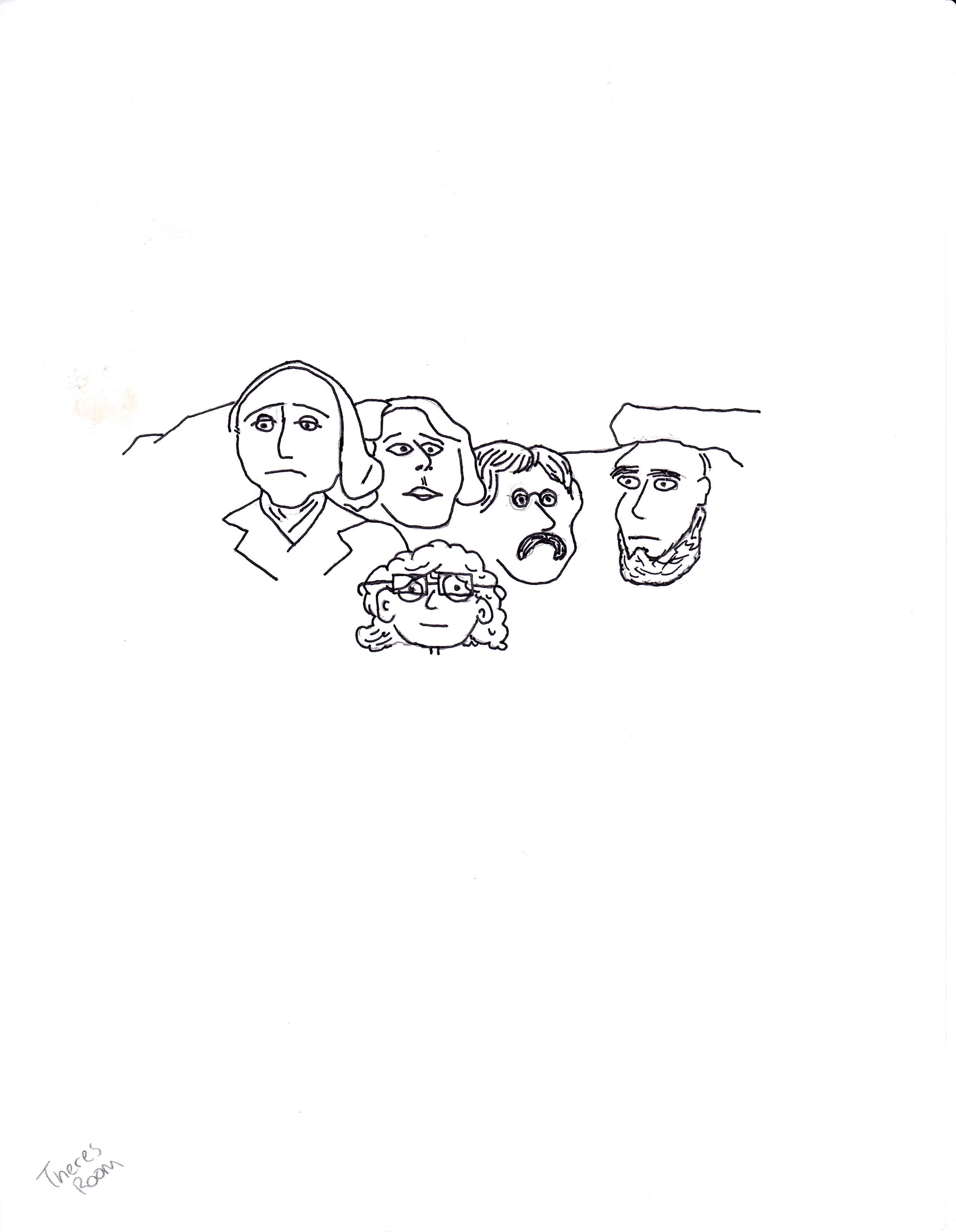 Mount Rushmore Doodle