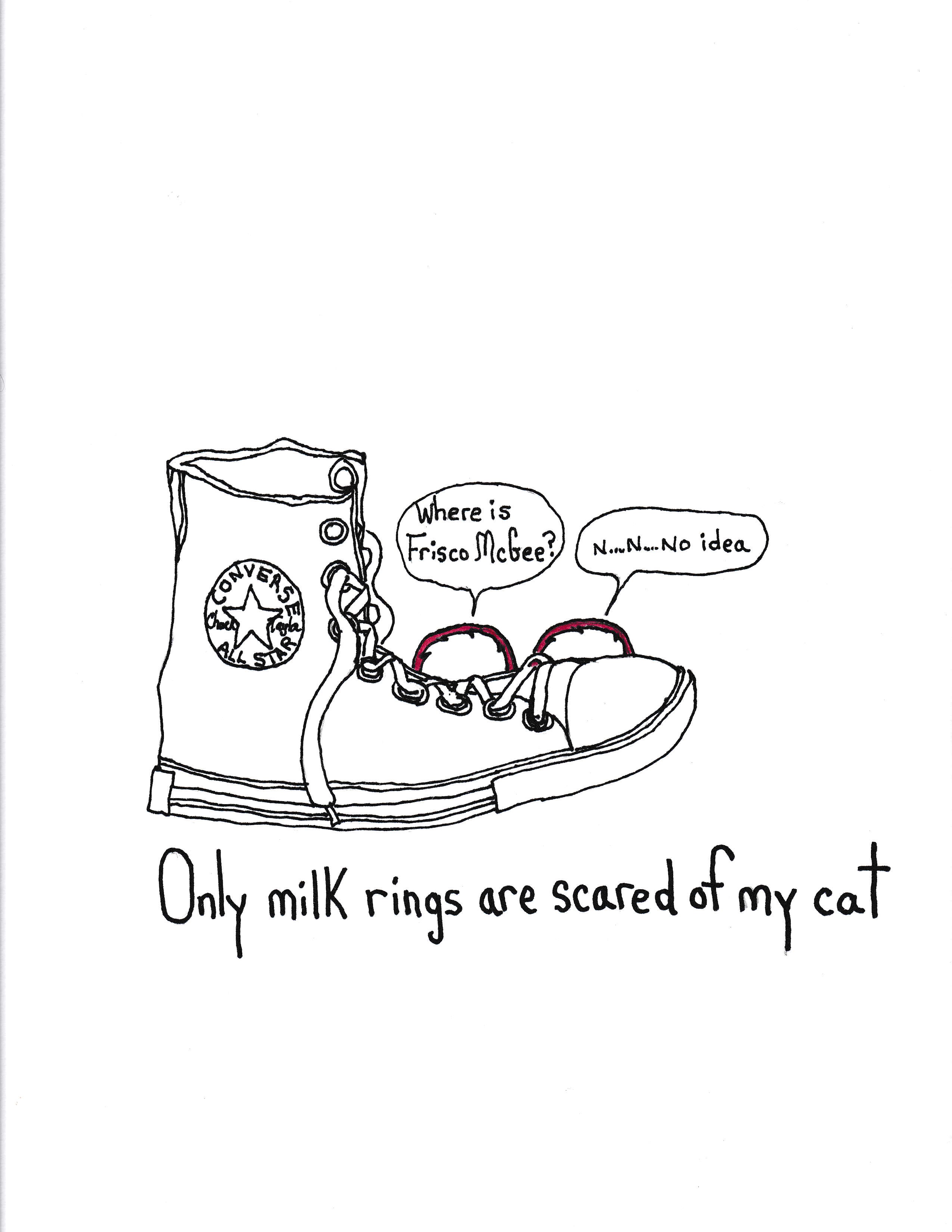 Only Milk Rings Are Scared Of My Cat