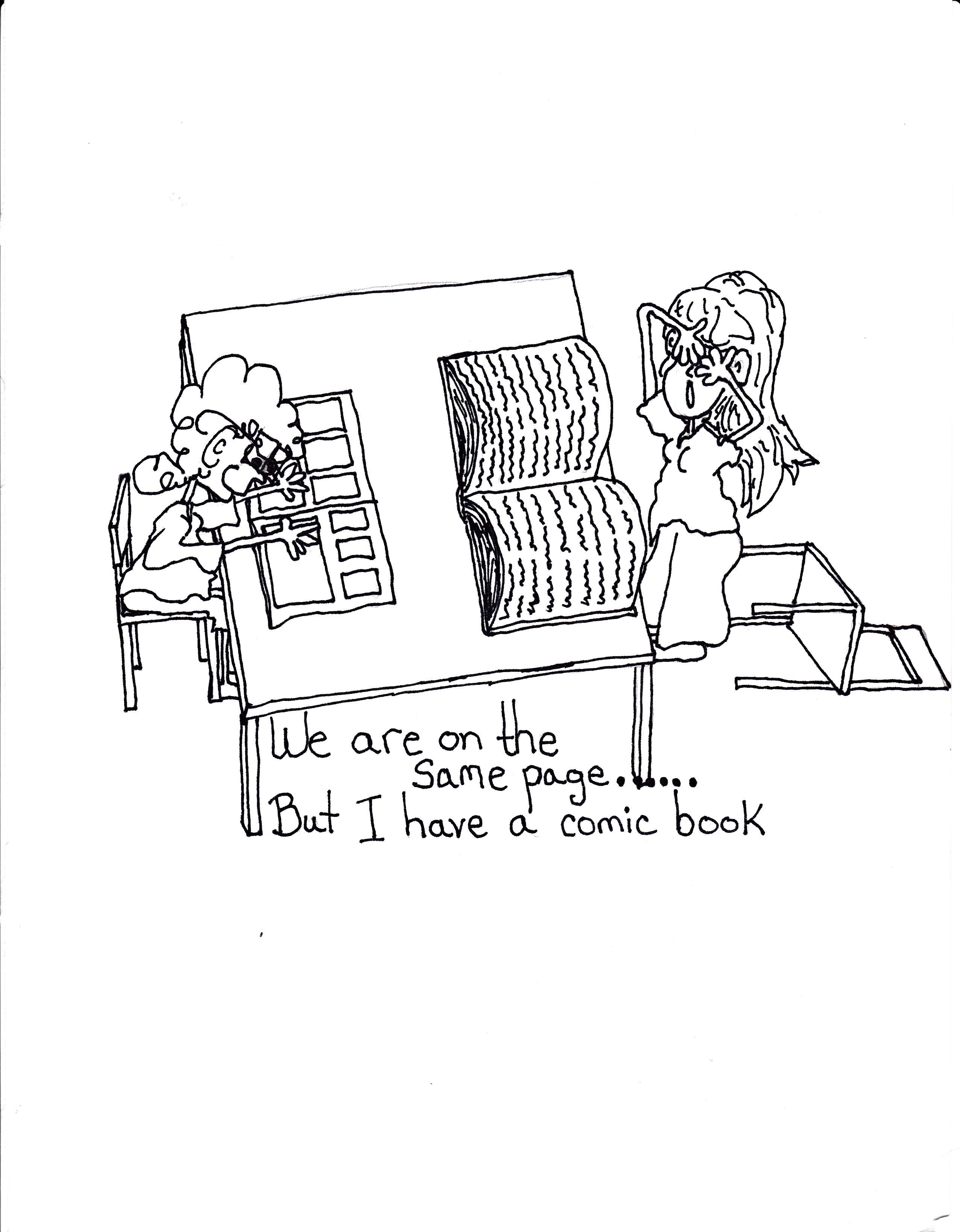 We Are On The Same Page But I Have A Comic Book