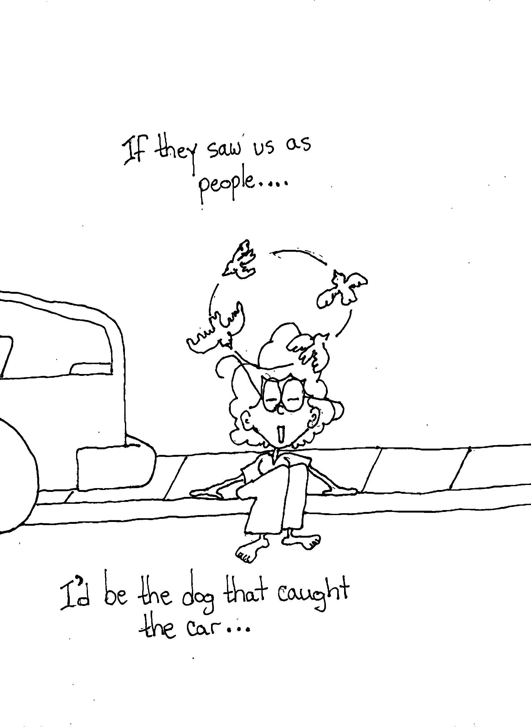 Dog Caught Car