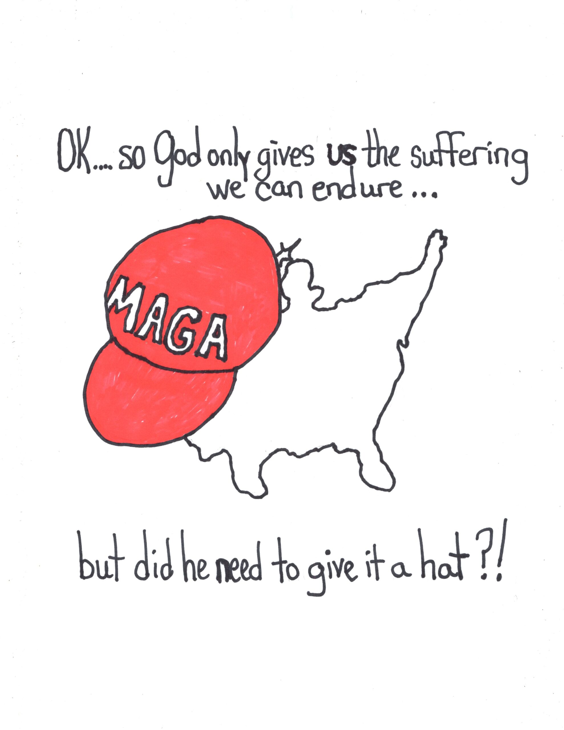 Suffering has a hat…