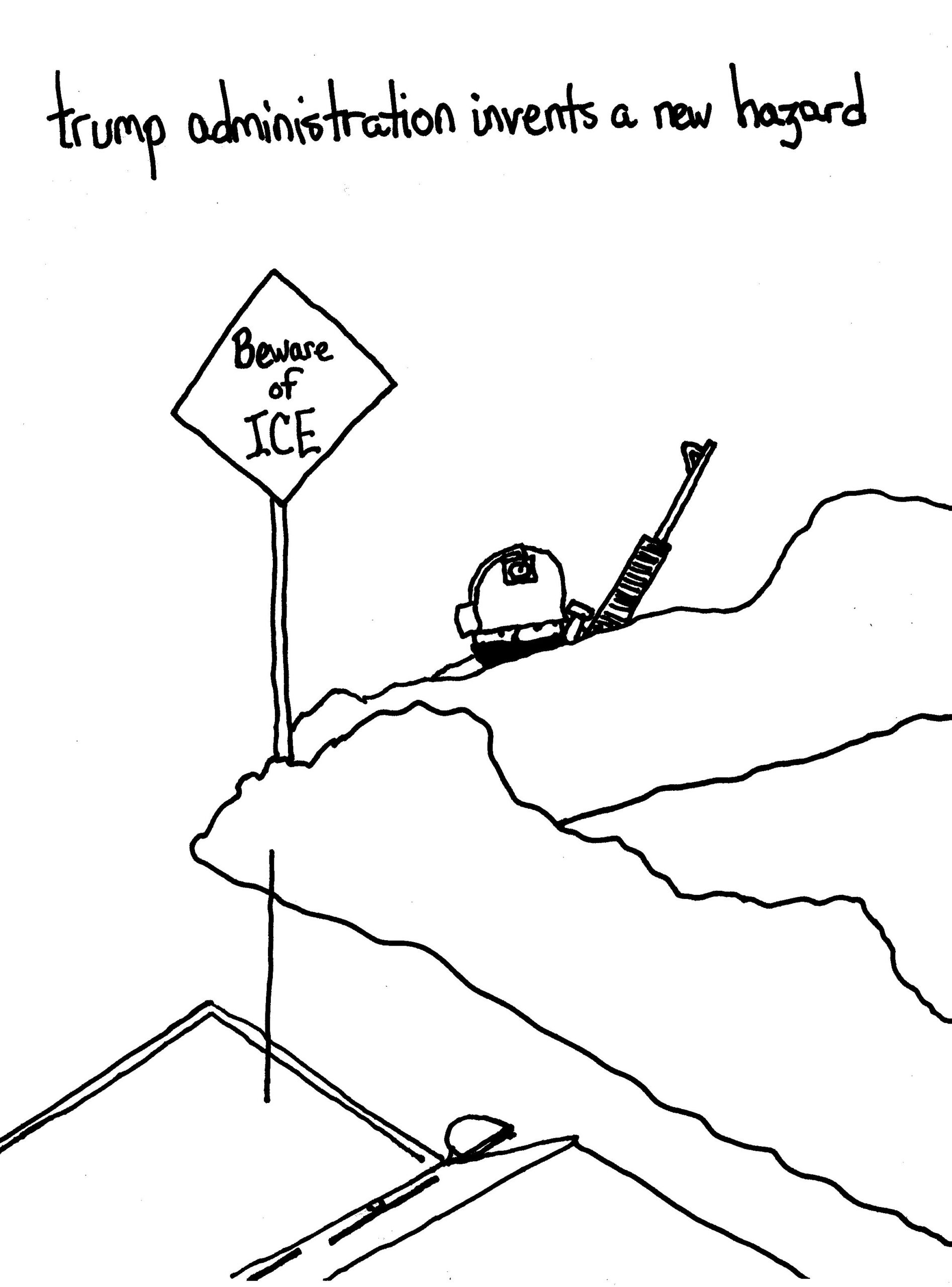 His hazard…