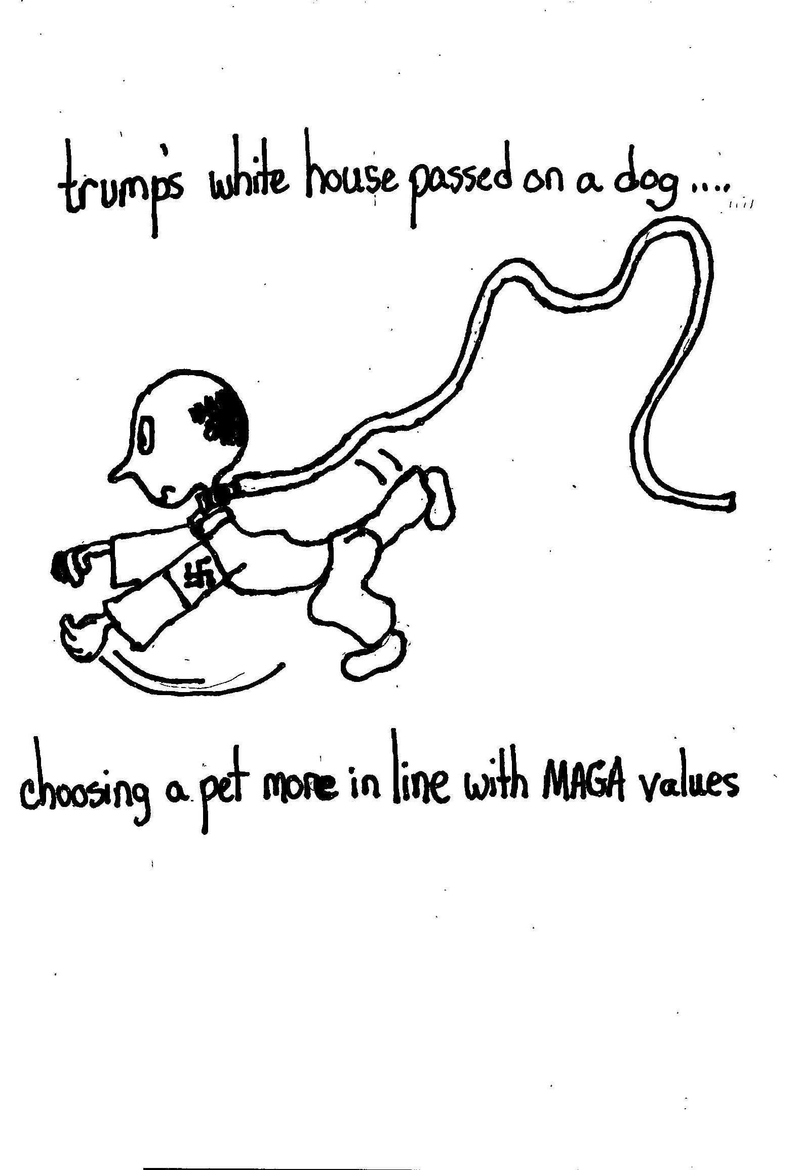 Proper pet for him…