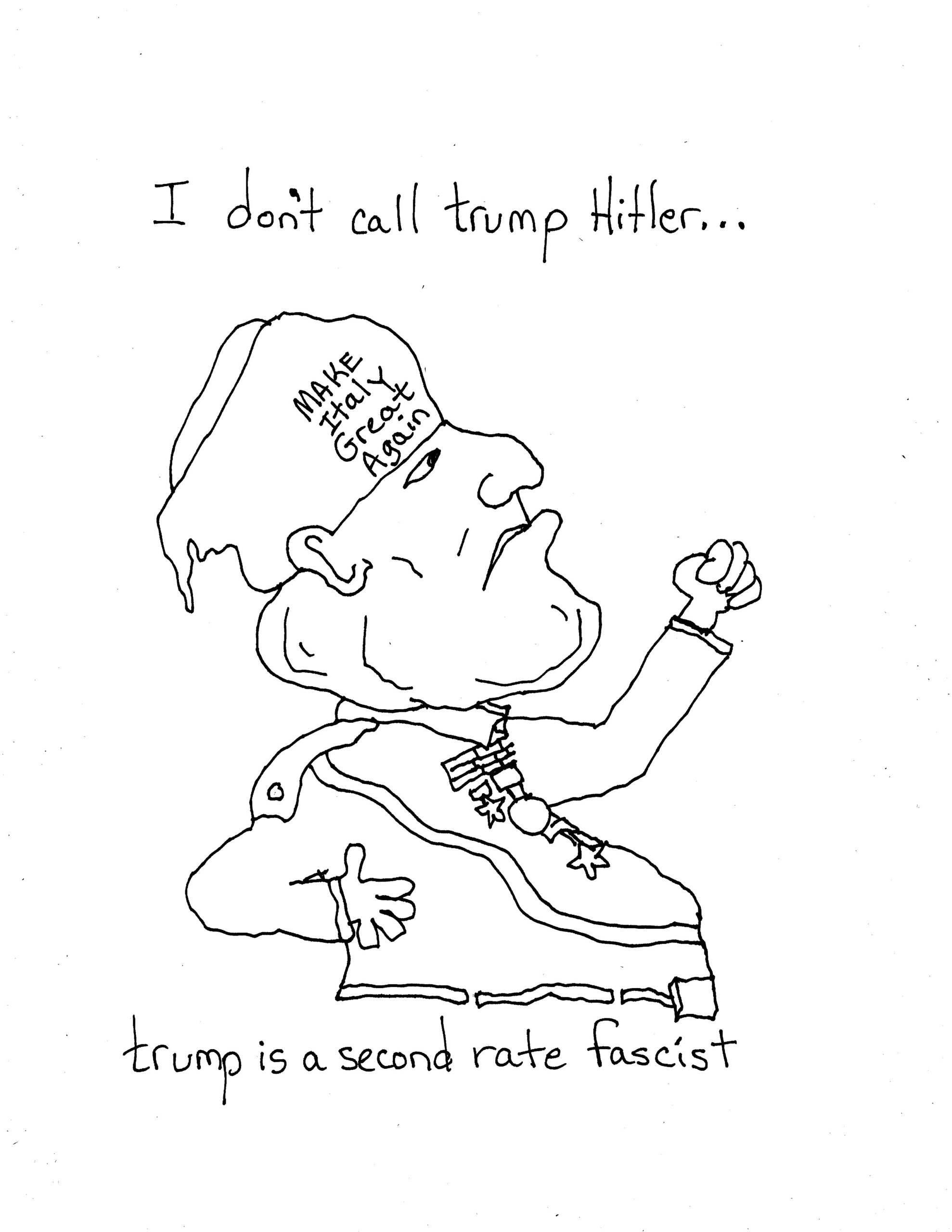 Oh no…trump isn’t Hitler for sure…