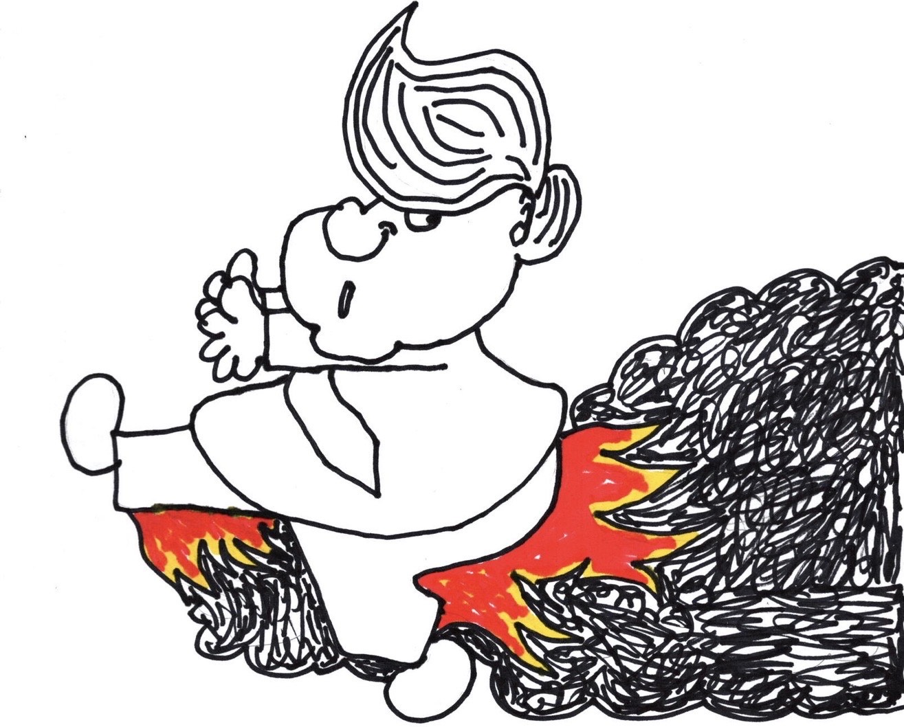 I am not saying he lies….but his pants are on fire…